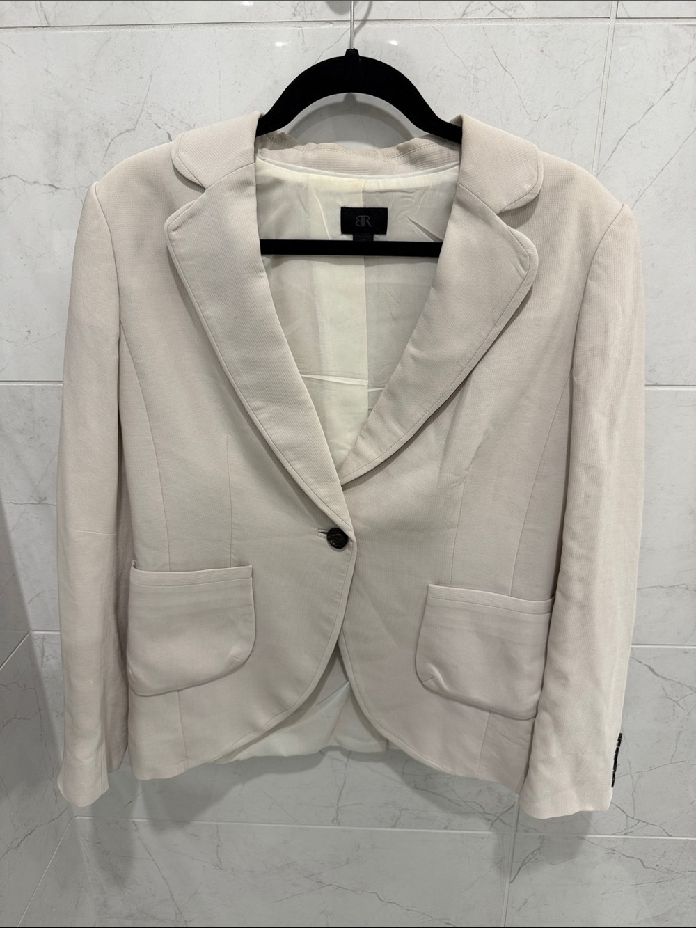 Banana Republic Light Cream Single-Button Blazer